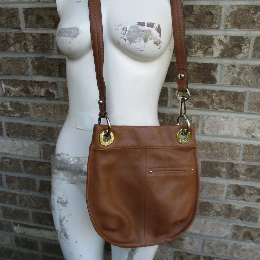 B. Makowsky tan pebbles Leather crossbody purse - Picture 3 of 6